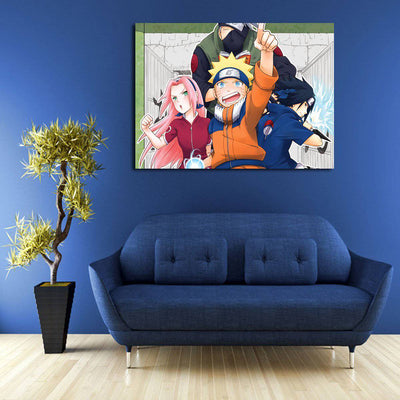 Young Naruto And Friends Wall Art Canvas