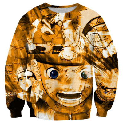 Yellow Naruto - 3D Hoodie, T shirt, Sweatshirt, Tank Top