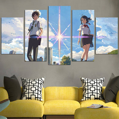 Your Name Taki And Mitsuha Wall Art Canvas