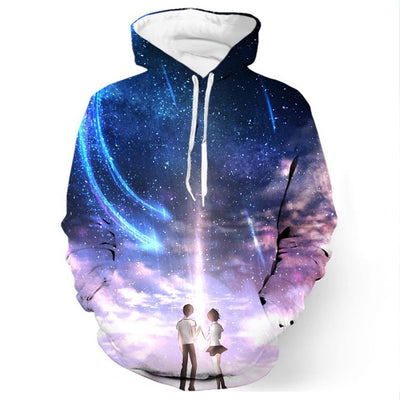 Your Name Taki And Mitsuha In The Sky - 3D Hoodie, T shirt, Sweatshirt, Tank Top