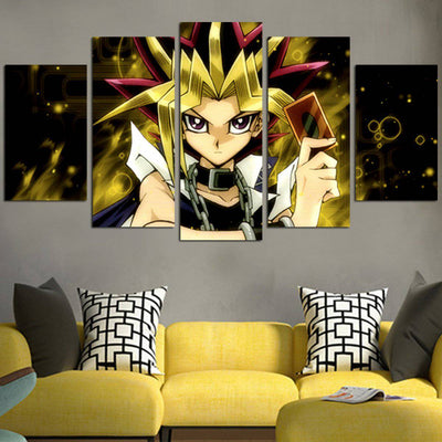 Yu Gi Oh Mutō Yūgi With Card Wall Art Canvas