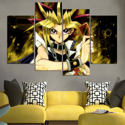 Yu Gi Oh Mutō Yūgi With Card Wall Art Canvas