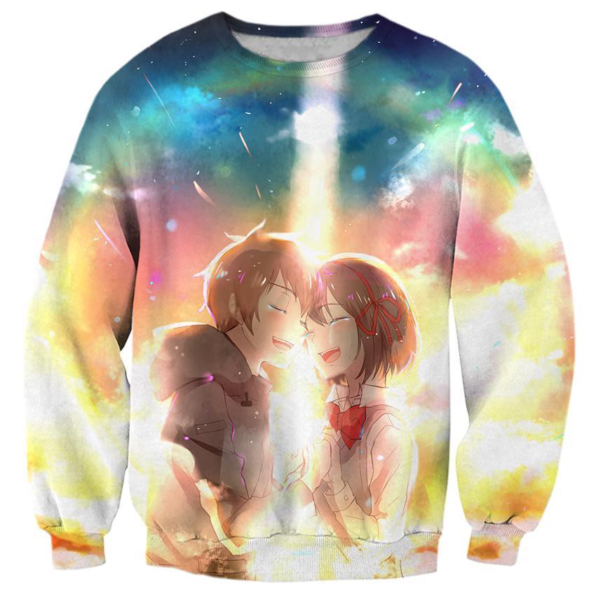 Your Name Taki And Mitsuha Kiss - 3D Hoodie, T shirt, Sweatshirt, Tank Top