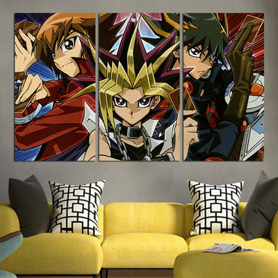 Yu Gi Oh Mutō Yūgi With Main Characters Wall Art Canvas