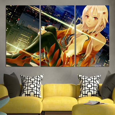 Yuzuriha Inori Guilty Crown City Wall Art Canvas