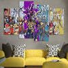 Yu Gi Oh Main Characters And Card Wall Art Canvas