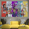 Yu Gi Oh Main Characters And Card Wall Art Canvas