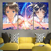 Your Name The Main Character Kaito And Mitsuha Wall Art Canvas