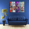 Yu Gi Oh Main Characters And Card Wall Art Canvas