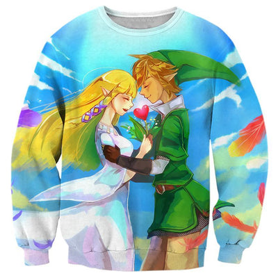 Zelda And Link Love - 3D Hoodie, T shirt, Sweatshirt, Tank Top