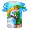 Zelda And Link Love - 3D Hoodie, T shirt, Sweatshirt, Tank Top