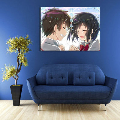 Your Name Kaito And Mitsuha Wall Art Canvas