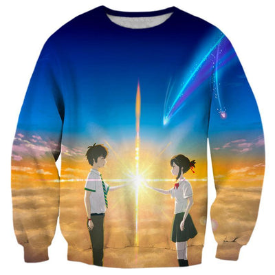 Your Name Mitsuha Miyamizu And Taki Tachibana - 3D Hoodie, T shirt, Sweatshirt, Tank Top