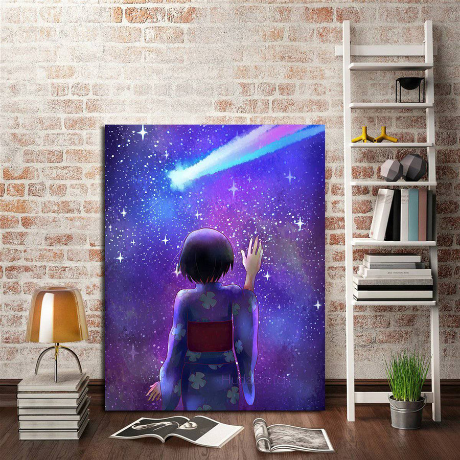 Your Name Mitsuha Under The Sky Wall Art Canvas