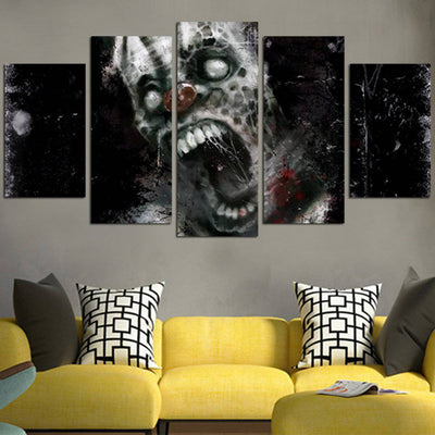 Zombie Killer Clown Wall Art Canvas