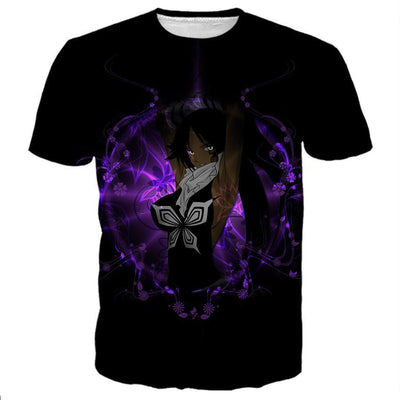 Yoruichi Shihooin Purple Background Bleach - 3D Hoodie, T shirt, Sweatshirt, Tank Top