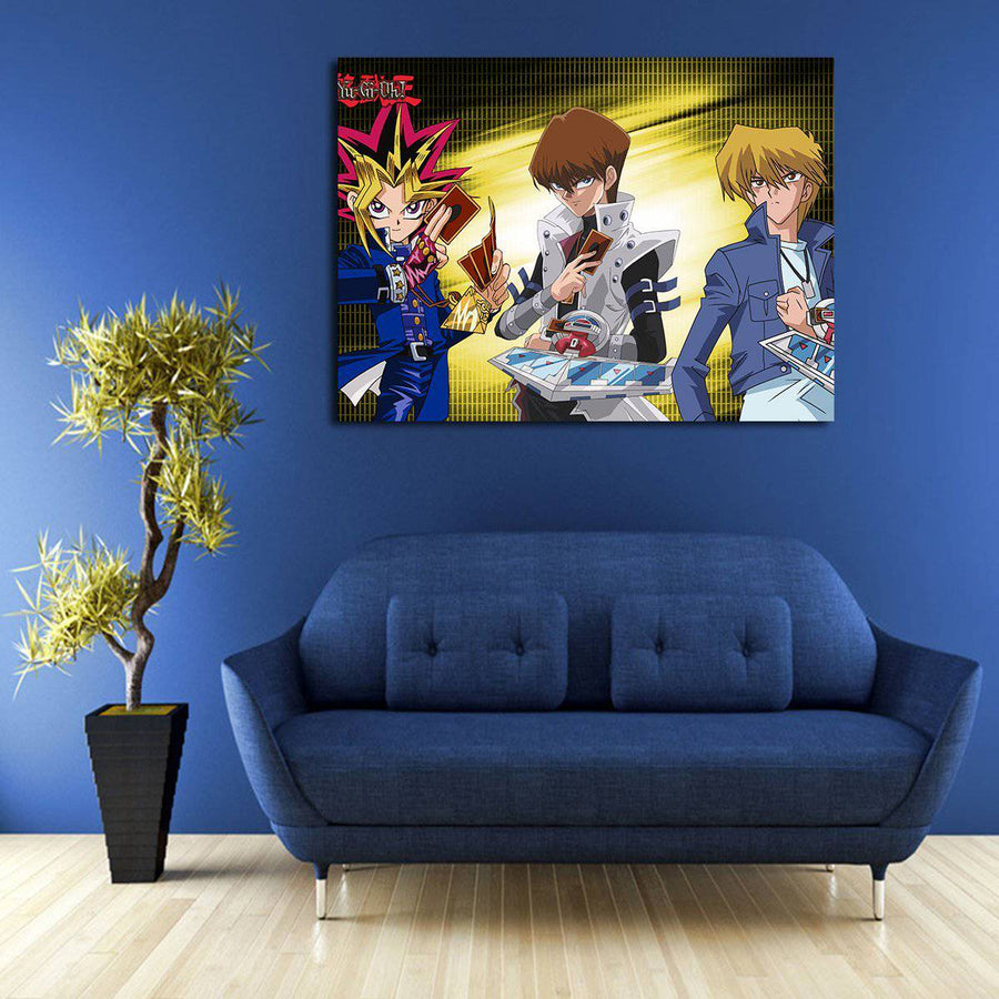 Yu Gi Oh Yami Yugi And Katsuya Jonouchi And  Kaiba Seto Wall Art Canvas