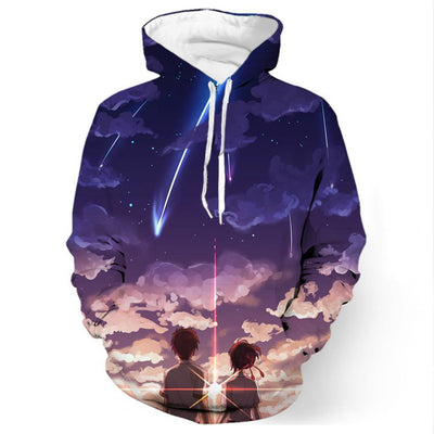 Your Name Mitsuha And Taki Under The Sky - 3D Hoodie, T shirt, Sweatshirt, Tank Top