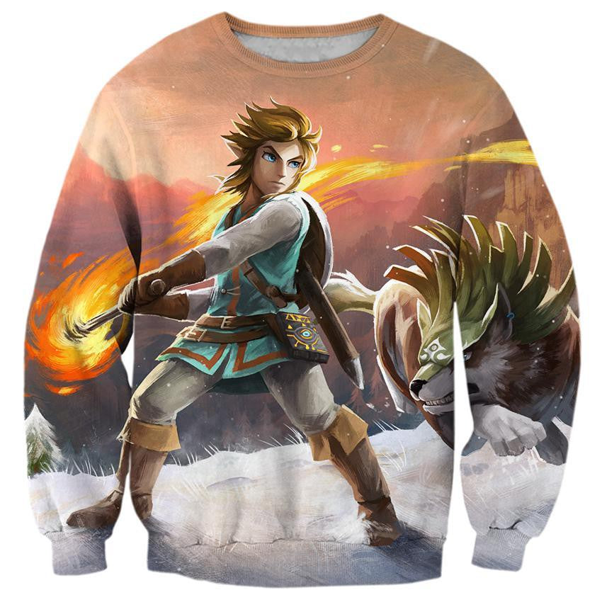 Zelda Breath Of The Wild Wolf Link - 3D Hoodie, T shirt, Sweatshirt, Tank Top