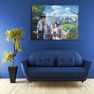 Your Name Taki And Mitsuha Couple Wall Art Canvas