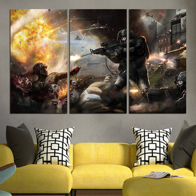 Zombie Apocalypse Game Wall Art Canvas