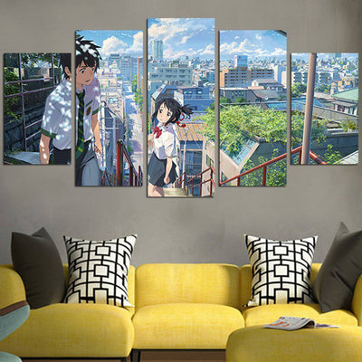 Your Name Taki And Mitsuha Couple Wall Art Canvas