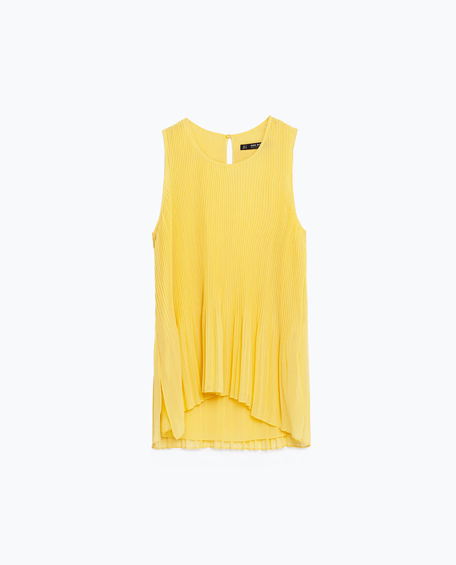 ASYMMETRIC PLEATED TOP