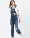 "I AM DENIM" COLLECTION DUNGAREES WITH PATCHES