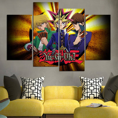 Yu Gi Oh Triangle Main Characters Wall Art Canvas