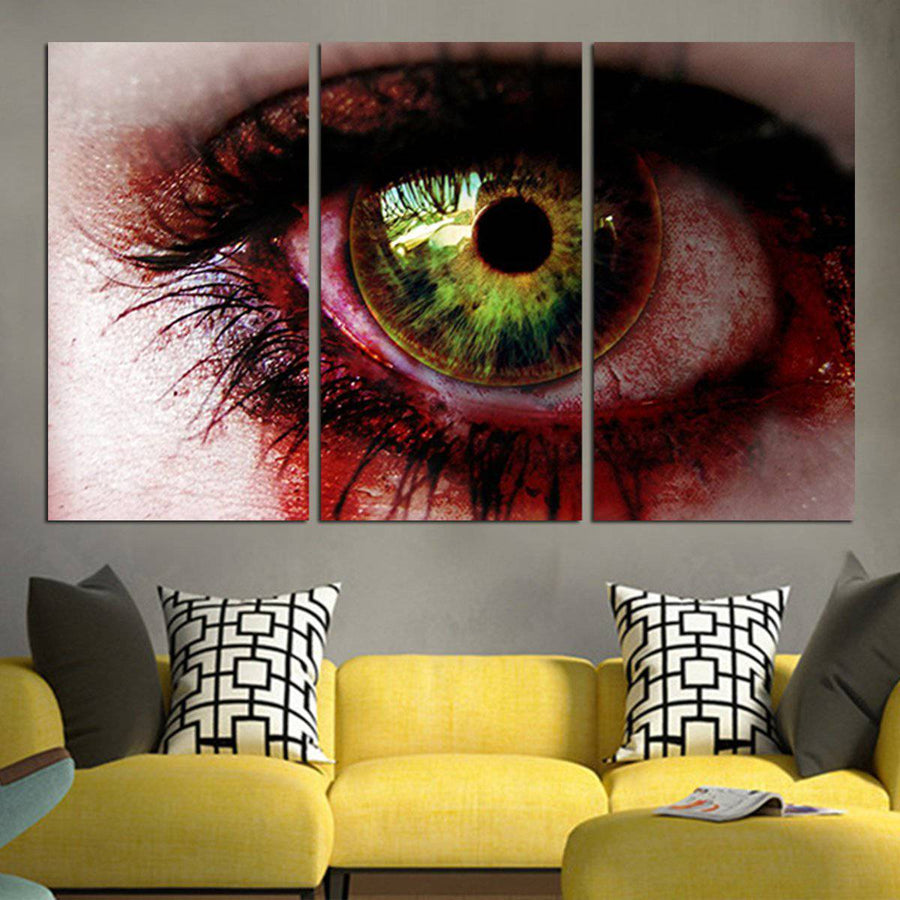 Zombie Blood Tears Eyes Wall Art Canvas