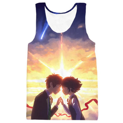 Your Name Mitsuha And Taki Under The Sunset - 3D Hoodie, T shirt, Sweatshirt, Tank Top