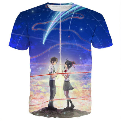 Your Name Mitsuha And Taki Love - 3D Hoodie, T shirt, Sweatshirt, Tank Top