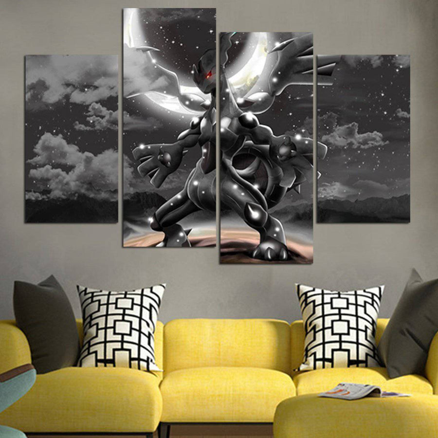 Zekrom Under The Moonlight Wall Art Canvas