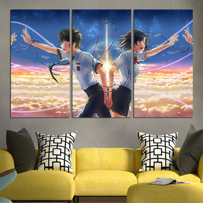 Your Name Taki And Mitsuha Under The Sun Wall Art Canvas