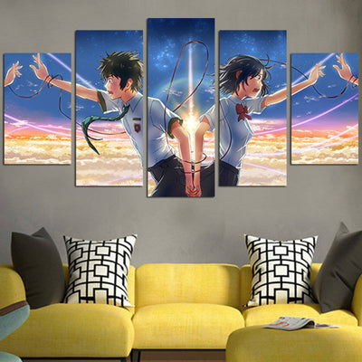 Your Name Taki And Mitsuha Under The Sun Wall Art Canvas