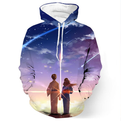 Your Name Mitsuha And Taki Couple - 3D Hoodie, T shirt, Sweatshirt, Tank Top