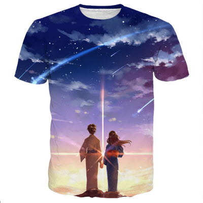 Your Name Mitsuha And Taki Couple - 3D Hoodie, T shirt, Sweatshirt, Tank Top