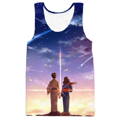 Your Name Mitsuha And Taki Couple - 3D Hoodie, T shirt, Sweatshirt, Tank Top