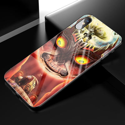 Zelda Moon Tempered Glass Cover Case For iPhone P