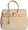 Cream Leather Handbag